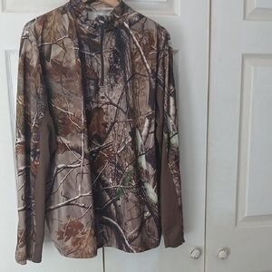 Realtree Brown and Green Camouflage Men's Shirt Jacket